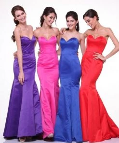 Strapless Trumpet Satin Gown By Cinderella Divine 8792 Prom 13 Strapless Trumpet Satin Gown By Cinderella Divine 8792 Prom