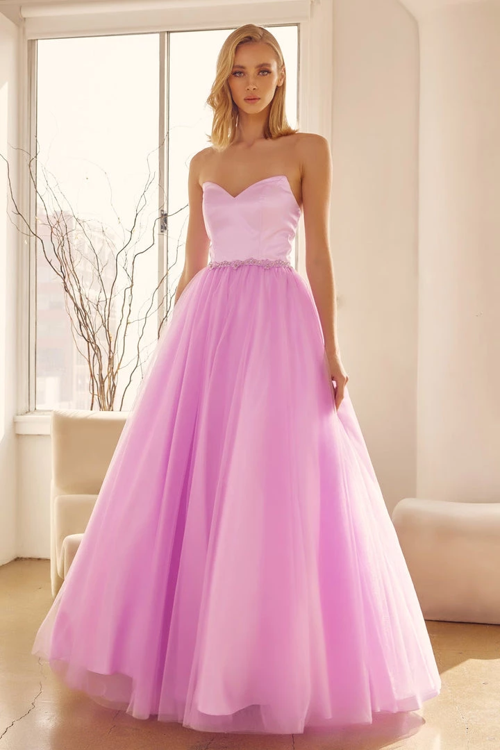 Strapless Tulle Gown With Lace-Up Back By Juliet 265 10 Strapless Tulle Gown With Lace-Up Back By Juliet 265