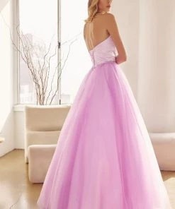 Strapless Tulle Gown With Lace-Up Back By Juliet 265 23 Strapless Tulle Gown With Lace-Up Back By Juliet 265