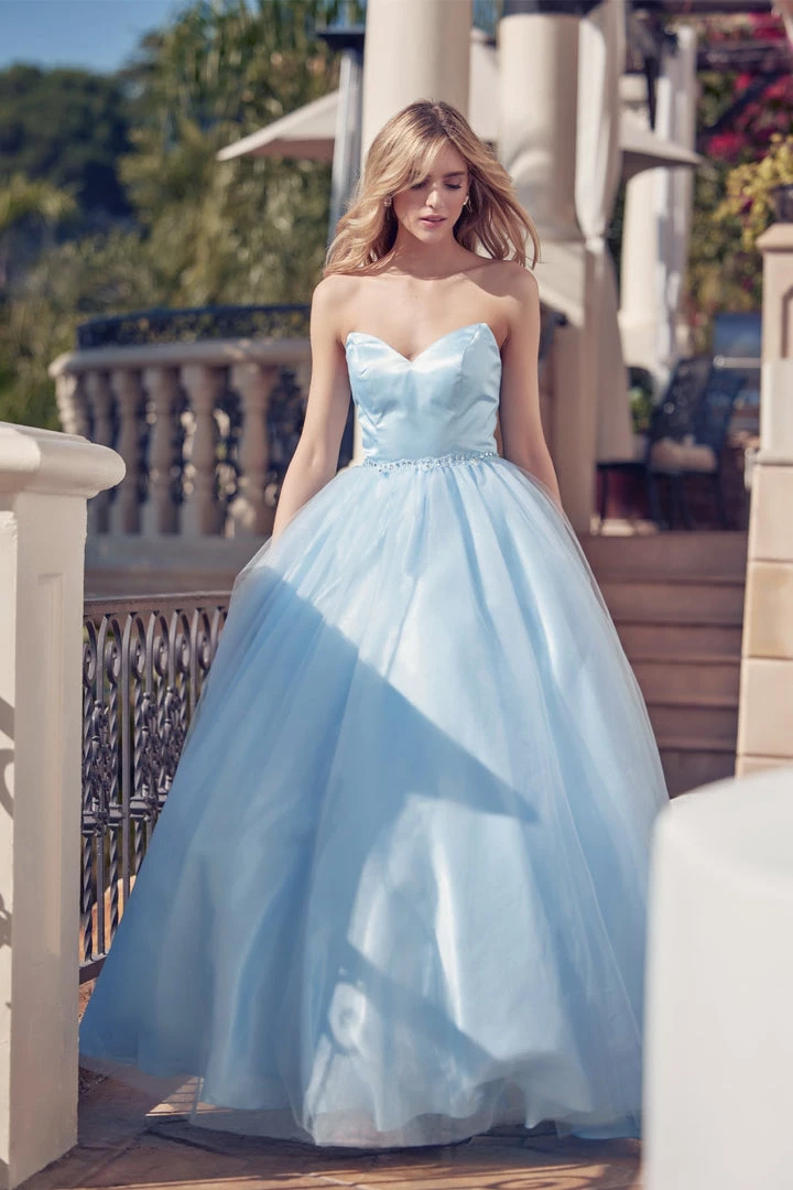 Strapless Tulle Gown With Lace-Up Back By Juliet 265 11 Strapless Tulle Gown With Lace-Up Back By Juliet 265