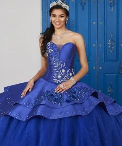 LA Glitter By House Of Wu Strapless V-Neck Dress By House Of Wu LA Glitter 24038 Quinceañera