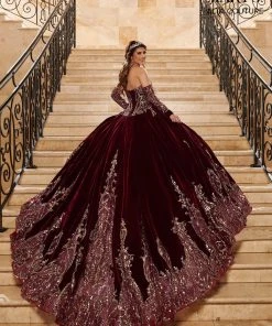 Mary's Bridal Strapless Velvet Quinceanera Dress By Alta Couture MQ3051 Quinceañera