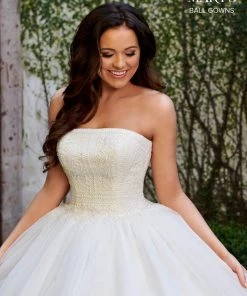 Mary's Bridal Ball Gowns Collection Strapless Wedding Ball Gown By Mary's Bridal MB6078
