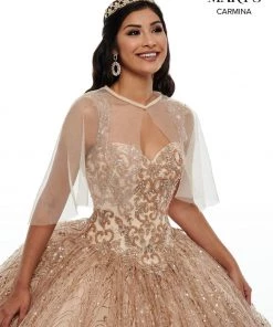 Sweetheart Glitter Quinceanera Dress By Mary's Bridal MQ1067