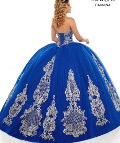 Quinceañera Sweetheart Glitter Tulle Quinceanera Dress By Mary's Bridal MQ1068