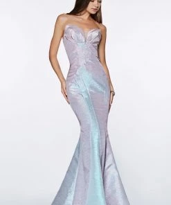 Sweetheart Iridescent Mermaid Dress By Cinderella Divine CR824 Prom