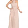 Tan Long Convertible Chiffon Dress By Poly USA Prom 1 Tan Long Convertible Chiffon Dress By Poly USA Prom