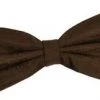 Vesuvio Napoli Taupe Brown Paisley Bow Ties With Matching Pocket Squares