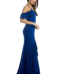 Prom Tiered Long Cold Shoulder Dress By Juliet 664