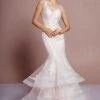 Tiered Mermaid Wedding Dress With Cut Out Back By Elizabeth K GL2689