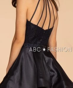 Tiered Short Dress With Strappy Back By Elizabeth K GS1603