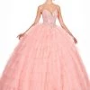 Tiered Sleeveless Quinceanera Dress By Mary's Bridal MQ2055 Quinceañera