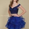 Tulle Short Off The Shoulder Two-Piece Dress By Nox Anabel A613 2 Tulle Short Off The Shoulder Two-Piece Dress By Nox Anabel A613