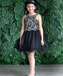 Calla Collection Kids Tween Girls Jeweled Short Glitter Dress By Calla TY013 43 Calla Collection Kids Tween Girls Jeweled Short Glitter Dress By Calla TY013