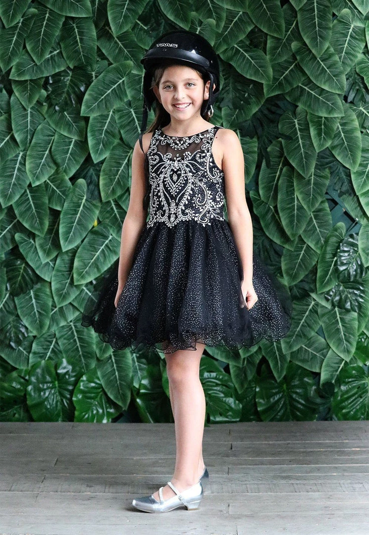 Calla Collection Kids Tween Girls Jeweled Short Glitter Dress By Calla TY013 12 Calla Collection Kids Tween Girls Jeweled Short Glitter Dress By Calla TY013