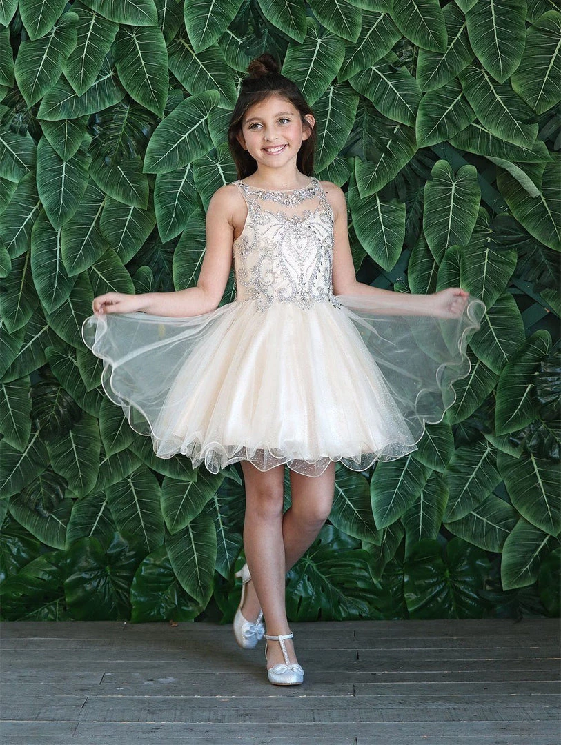 Calla Collection Kids Tween Girls Jeweled Short Glitter Dress By Calla TY013 8 Calla Collection Kids Tween Girls Jeweled Short Glitter Dress By Calla TY013