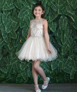 Calla Collection Kids Tween Girls Jeweled Short Glitter Dress By Calla TY013 36 Calla Collection Kids Tween Girls Jeweled Short Glitter Dress By Calla TY013