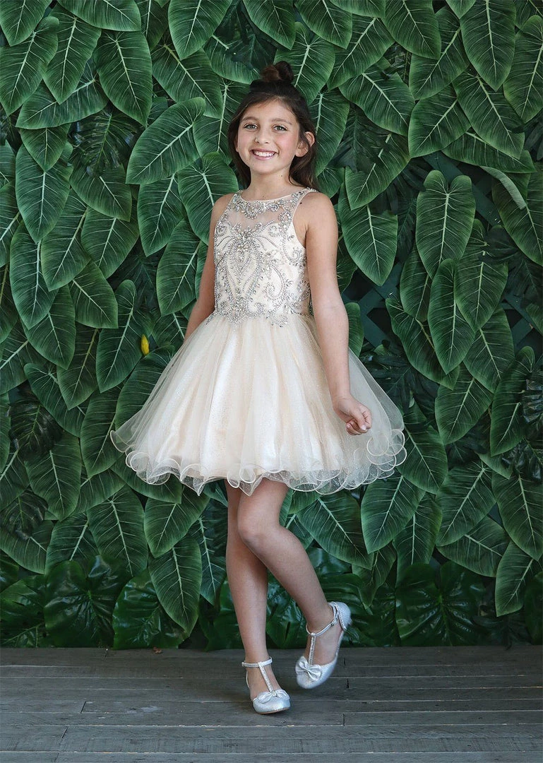 Calla Collection Kids Tween Girls Jeweled Short Glitter Dress By Calla TY013 5 Calla Collection Kids Tween Girls Jeweled Short Glitter Dress By Calla TY013