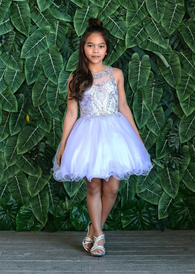 Calla Collection Kids Tween Girls Jeweled Short Glitter Dress By Calla TY013 21 Calla Collection Kids Tween Girls Jeweled Short Glitter Dress By Calla TY013