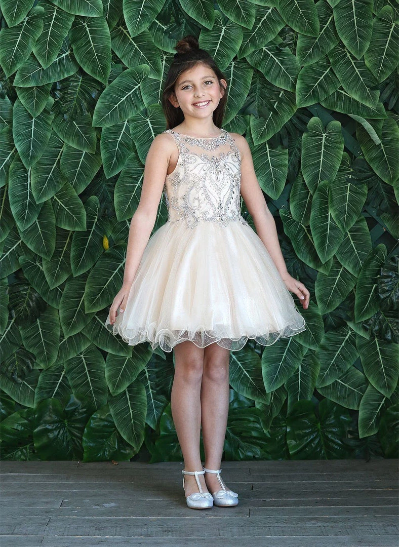 Calla Collection Kids Tween Girls Jeweled Short Glitter Dress By Calla TY013 7 Calla Collection Kids Tween Girls Jeweled Short Glitter Dress By Calla TY013