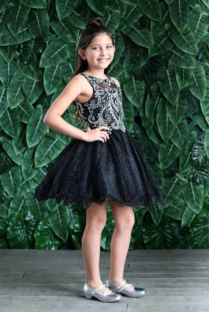 Calla Collection Kids Tween Girls Jeweled Short Glitter Dress By Calla TY013 9 Calla Collection Kids Tween Girls Jeweled Short Glitter Dress By Calla TY013