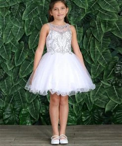 Calla Collection Kids Tween Girls Jeweled Short Glitter Dress By Calla TY013 61 Calla Collection Kids Tween Girls Jeweled Short Glitter Dress By Calla TY013