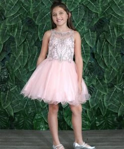Calla Collection Kids Tween Girls Jeweled Short Glitter Dress By Calla TY013 49 Calla Collection Kids Tween Girls Jeweled Short Glitter Dress By Calla TY013