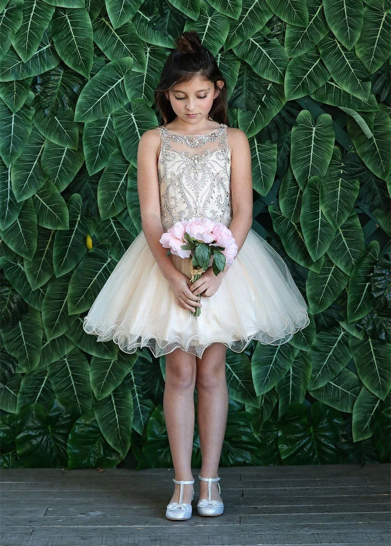 Calla Collection Kids Tween Girls Jeweled Short Glitter Dress By Calla TY013 6 Calla Collection Kids Tween Girls Jeweled Short Glitter Dress By Calla TY013