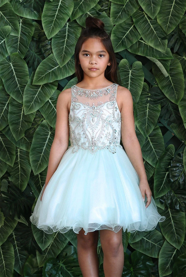 Calla Collection Kids Tween Girls Jeweled Short Glitter Dress By Calla TY013 25 Calla Collection Kids Tween Girls Jeweled Short Glitter Dress By Calla TY013