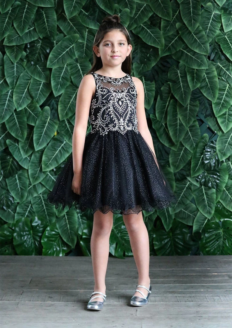 Calla Collection Kids Tween Girls Jeweled Short Glitter Dress By Calla TY013 13 Calla Collection Kids Tween Girls Jeweled Short Glitter Dress By Calla TY013