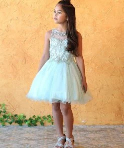 Calla Collection Kids Tween Girls Jeweled Short Glitter Dress By Calla TY013 55 Calla Collection Kids Tween Girls Jeweled Short Glitter Dress By Calla TY013