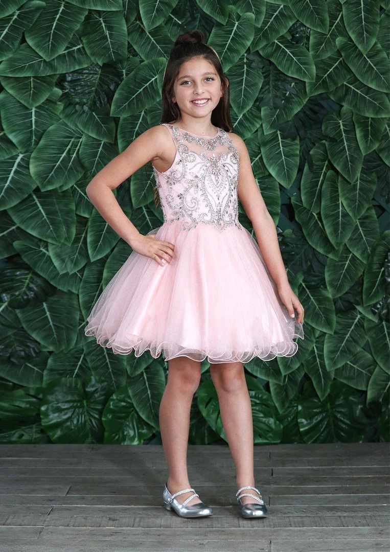 Calla Collection Kids Tween Girls Jeweled Short Glitter Dress By Calla TY013 19 Calla Collection Kids Tween Girls Jeweled Short Glitter Dress By Calla TY013