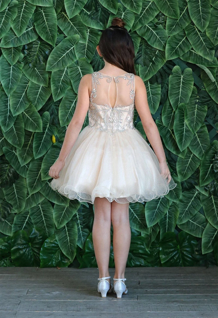 Calla Collection Kids Tween Girls Jeweled Short Glitter Dress By Calla TY013 4 Calla Collection Kids Tween Girls Jeweled Short Glitter Dress By Calla TY013