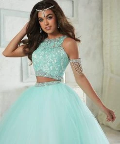Quinceañera Two Piece Lace Applique Dress By House Of Wu Fiesta Gowns 56317