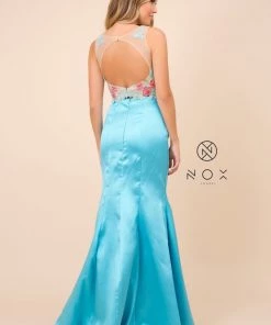Prom Two-Piece Mermaid Dress With Embroidered Top By Nox Anabel 8287