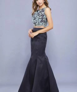 Prom Two-Piece Mermaid Dress With Embroidered Top By Nox Anabel 8287