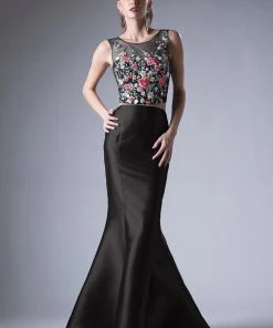 Prom Floral Applique 2 Piece Mermaid Gown By Cinderella Divine HW03