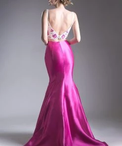 Floral Applique 2 Piece Mermaid Dress By Cinderella Divine KC1737