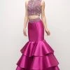 Tiered Two-Piece Mermaid Dress By Cinderella Divine 83903 Prom