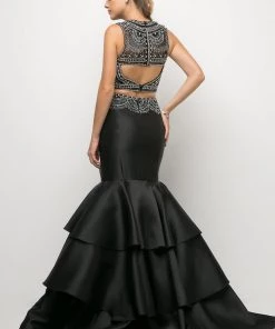 Tiered Two-Piece Mermaid Dress By Cinderella Divine 83903 Prom