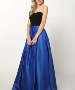 Two Tone Strapless Gown By Juliet 694 Prom