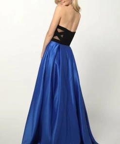 Two Tone Strapless Gown By Juliet 694 Prom