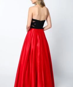 Two Tone Strapless Gown By Juliet 694 Prom