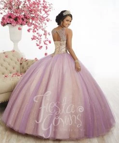 House Of Wu Fiesta Gowns Two-Tone Tulle Quinceanera Dress By Fiesta Gowns 56344
