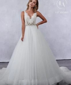 Lo Adoro By Mary's Bridal V-Neck A-Line Wedding Gown By Mary's Bridal M694