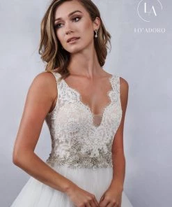 Lo Adoro By Mary's Bridal V-Neck A-Line Wedding Gown By Mary's Bridal M694