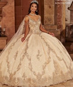 Mary's Bridal V-Neck Cape Quinceanera Dress By Alta Couture MQ3064 16 Mary's Bridal V-Neck Cape Quinceanera Dress By Alta Couture MQ3064