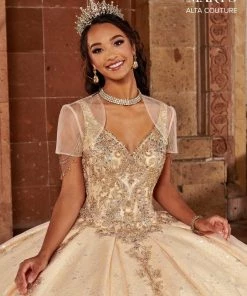 Mary's Bridal V-Neck Cape Quinceanera Dress By Alta Couture MQ3064 19 Mary's Bridal V-Neck Cape Quinceanera Dress By Alta Couture MQ3064