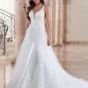 Mary's Bridal Couture Damour Collection Wedding Dresses V-Neck Mikado Bridal Gown By Mary's Bridal MB4109