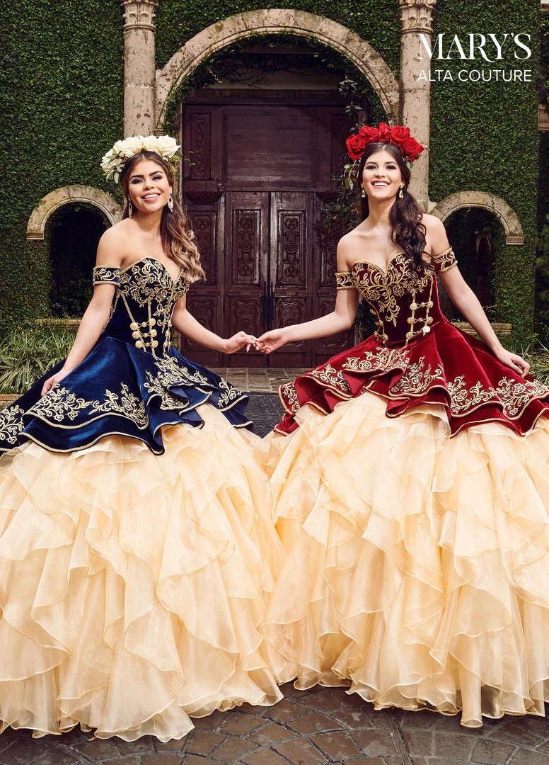 Mary's Bridal Velvet Charro Quinceanera Dress By Alta Couture MQ3037 Quinceañera 5 Mary's Bridal Velvet Charro Quinceanera Dress By Alta Couture MQ3037 Quinceañera